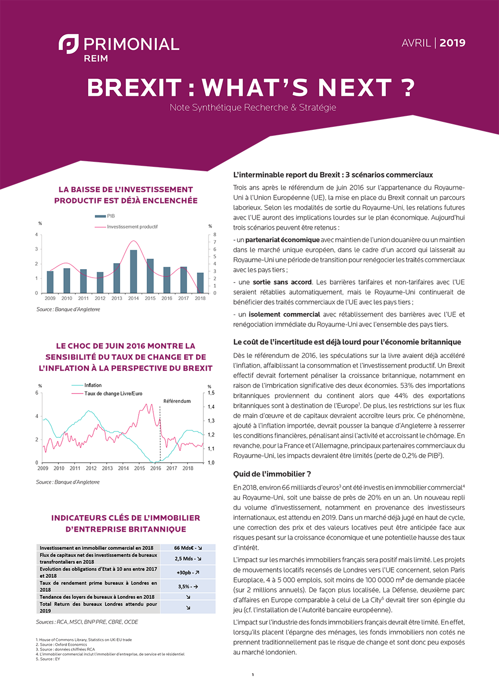 brexit immobilier economie